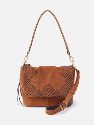 Harley Convertible Shoulder in Suede Leather - Oak Barrel