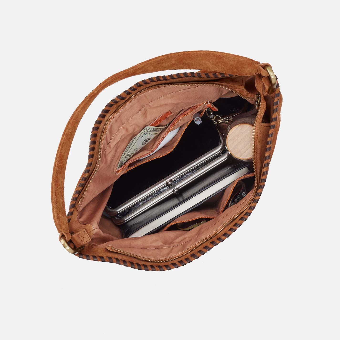 Harley Hobo in Suede Leather - Oak Barrel - Image 4