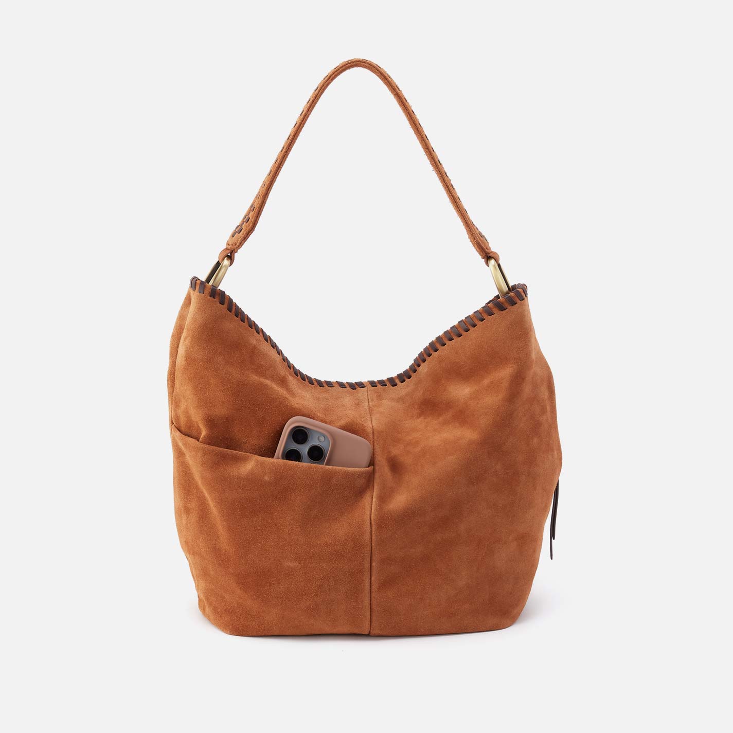 Harley Hobo in Suede Leather - Oak Barrel - Image 5