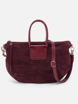 Sheila Large Crossbody in Suede Leather - Prairie Garnet