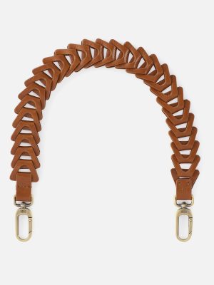 Petty Leather Link Strap in Polished Leather - Truffle