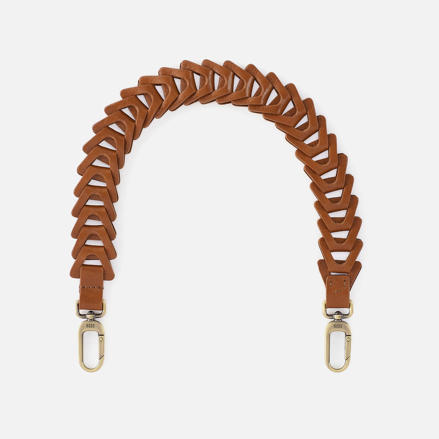 Petty Leather Link Strap in Polished Leather - Truffle