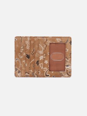 Euro Slide Card Case in Printed Leather - Country Road Bloom