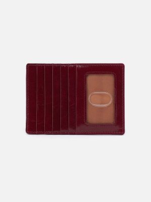Euro Slide Card Case in Polished Leather - Saddleberry