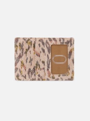 Euro Slide Card Case In Printed Leather - Summer Safari