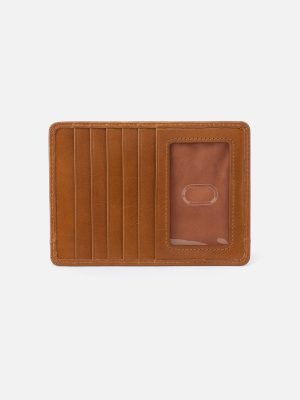Euro Slide Card Case in Polished Leather - Truffle