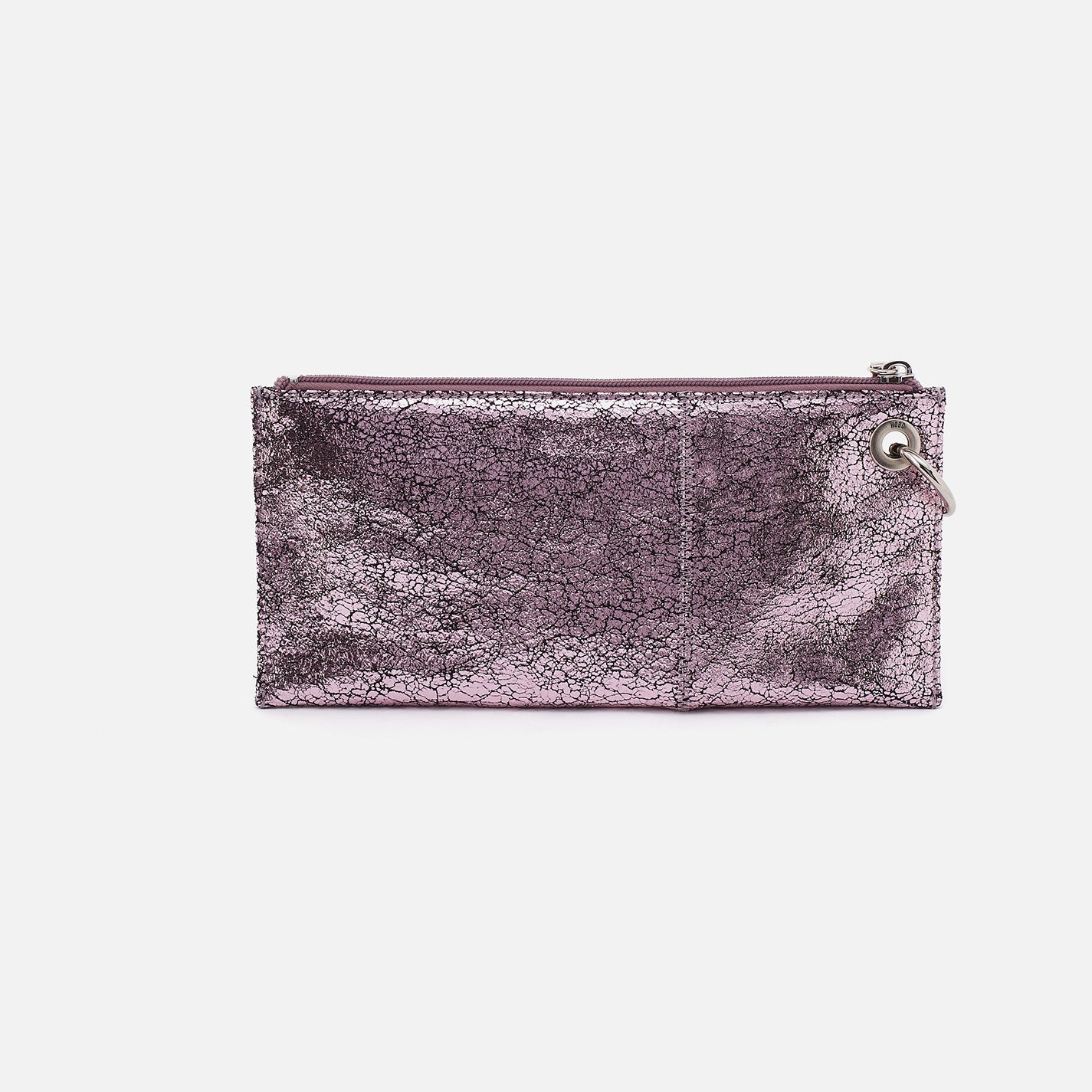 Vida Wristlet In Metallic Leather - Blush Crackle - Image 4