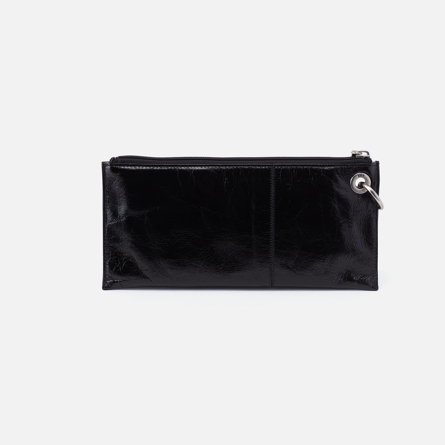 Vida Wristlet in Polished Leather - Black - Image 5