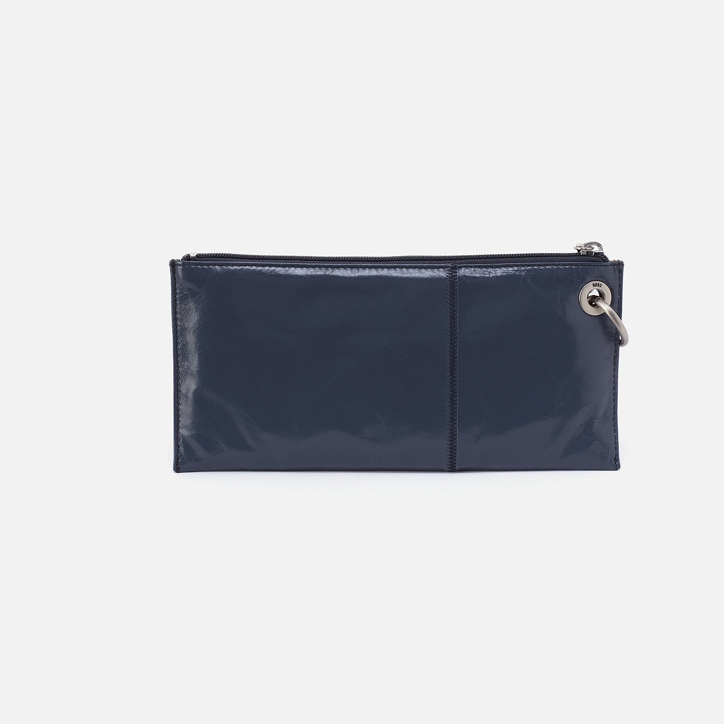 Vida Wristlet In Polished Leather - Blue Stone - Image 5