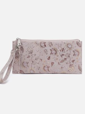 Vida Wristlet in Printed Leather - Mystic Bloom