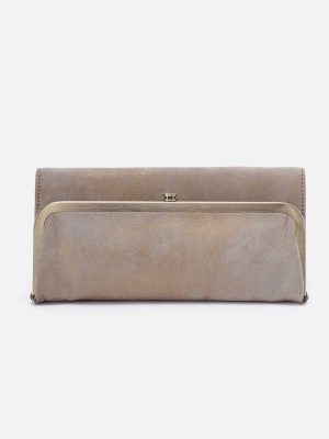 Rachel Continental Wallet in Nubuck Leather - Golden Granite