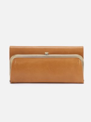 Rachel Continental Wallet in Polished Leather - Natural