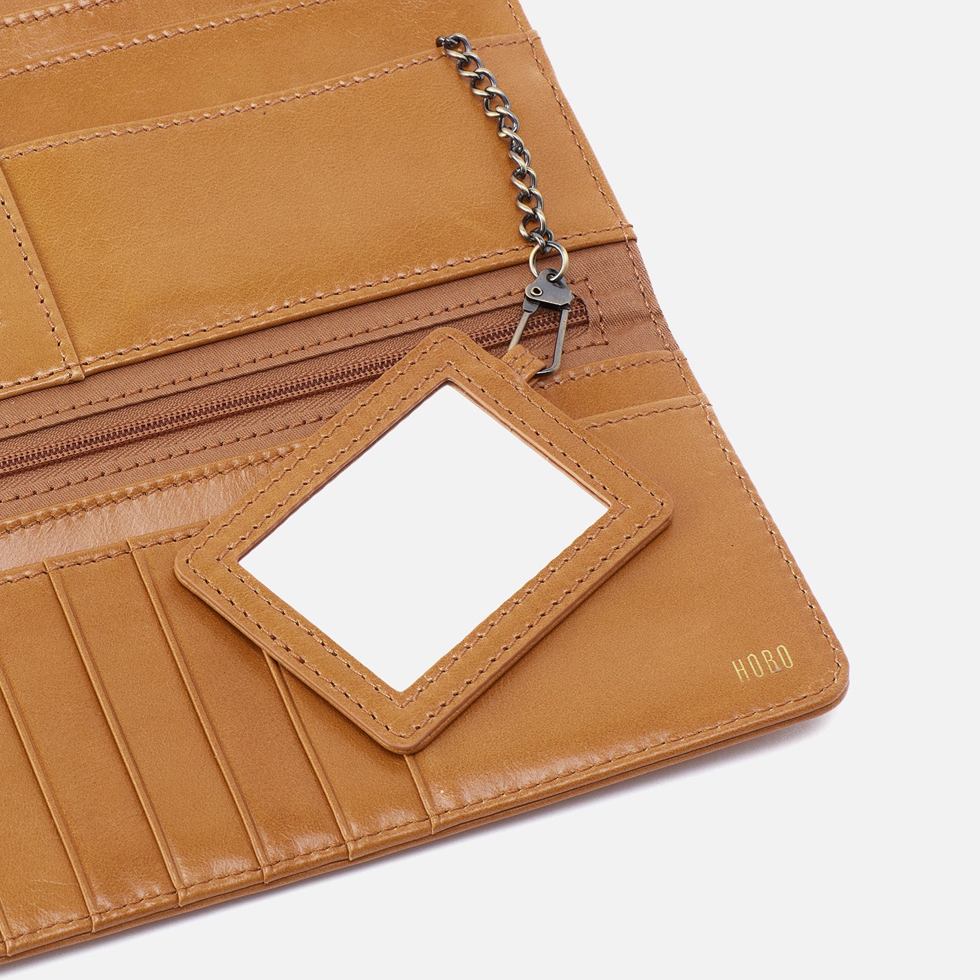Rachel Continental Wallet in Polished Leather - Natural - Image 5