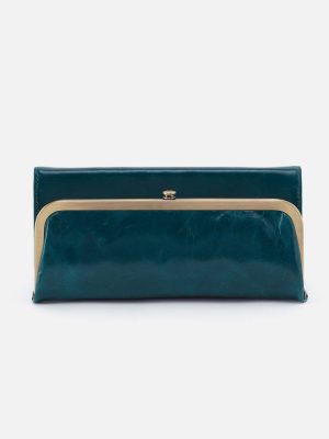 Rachel Continental Wallet in Polished Leather - Wild Bluegrass