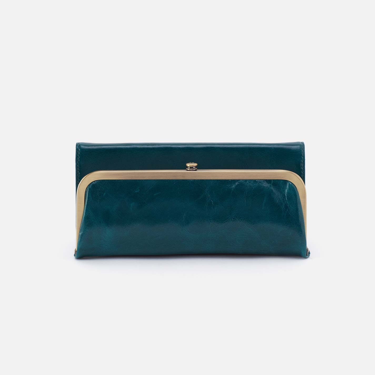 Rachel Continental Wallet in Polished Leather - Wild Bluegrass