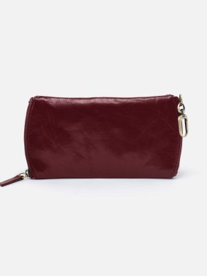 Spark Double Eyeglass Case in Polished Leather - Saddleberry