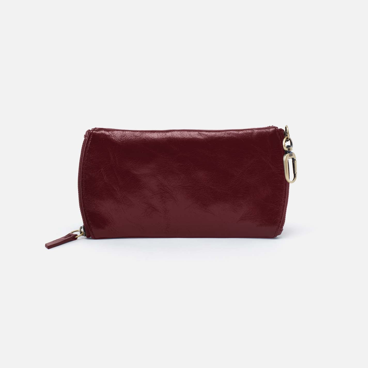 Spark Double Eyeglass Case in Polished Leather - Saddleberry