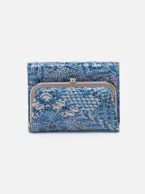 Robin Compact Wallet In Printed Leather - Boho Bandana