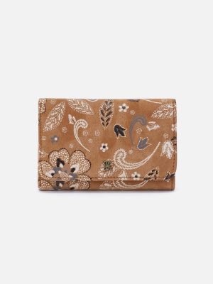 Jill Trifold Wallet in Printed Leather - Country Road Bloom