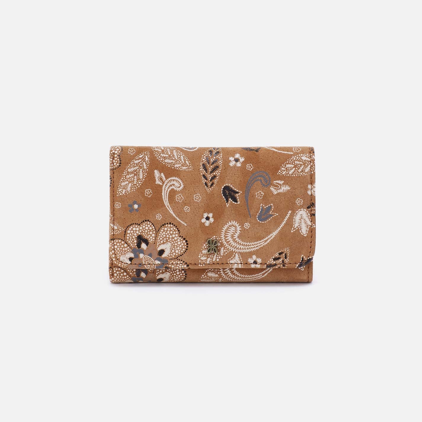 Jill Trifold Wallet in Printed Leather - Country Road Bloom