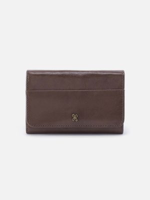 Jill Trifold Wallet in Polished Leather - Hearthstone
