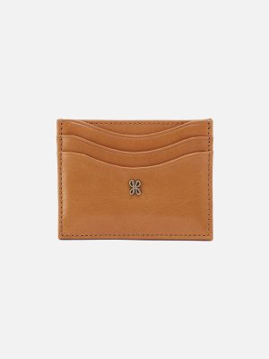 Max Card Case In Polished Leather - Natural