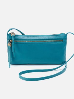 Cara Crossbody In Polished Leather - Biscayne Blue