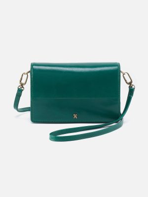 Jill Crossbody In Polished Leather - Alpine Green