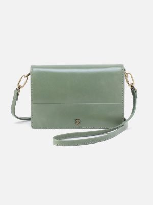 Jill Crossbody In Polished Leather - Jade