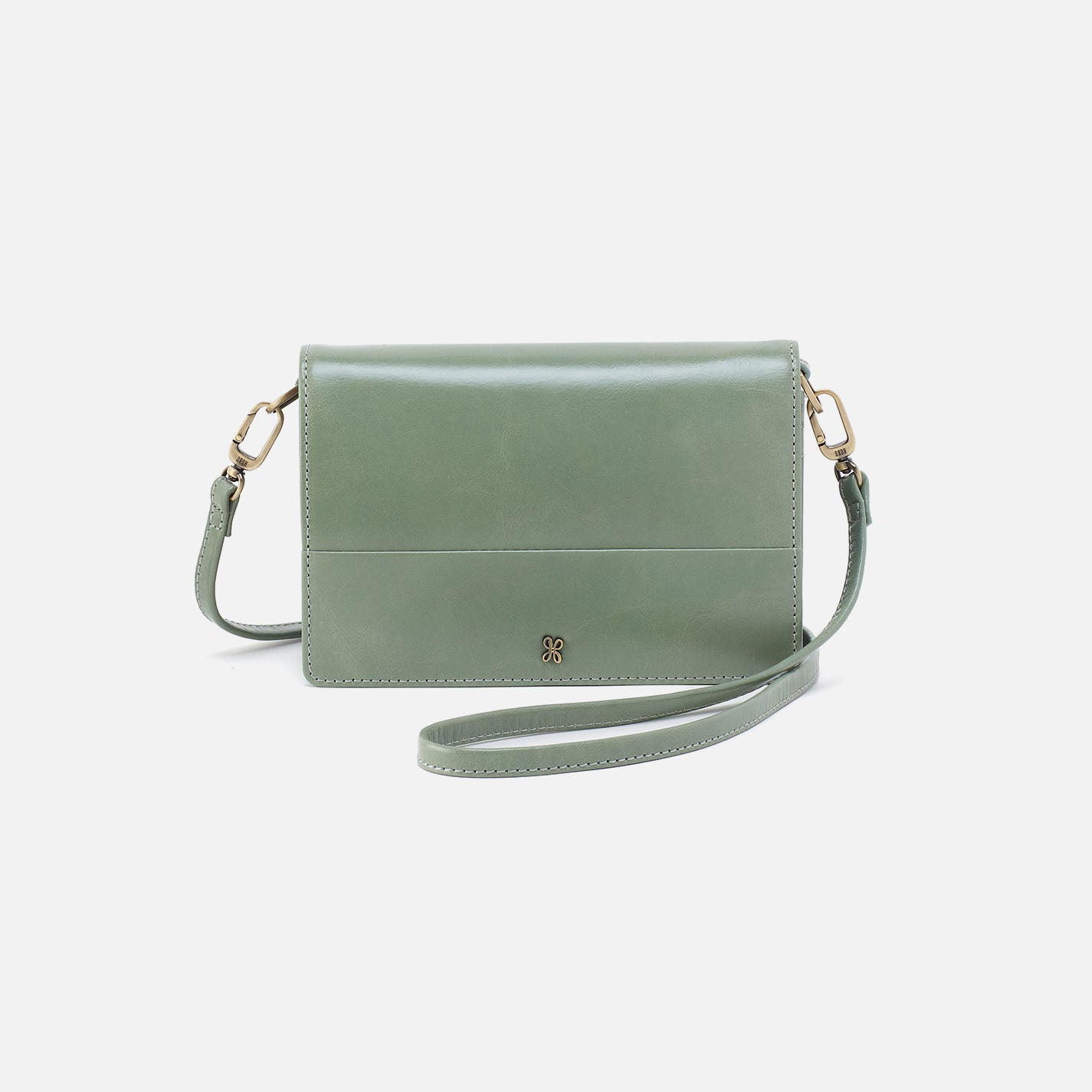 Jill Crossbody In Polished Leather - Jade