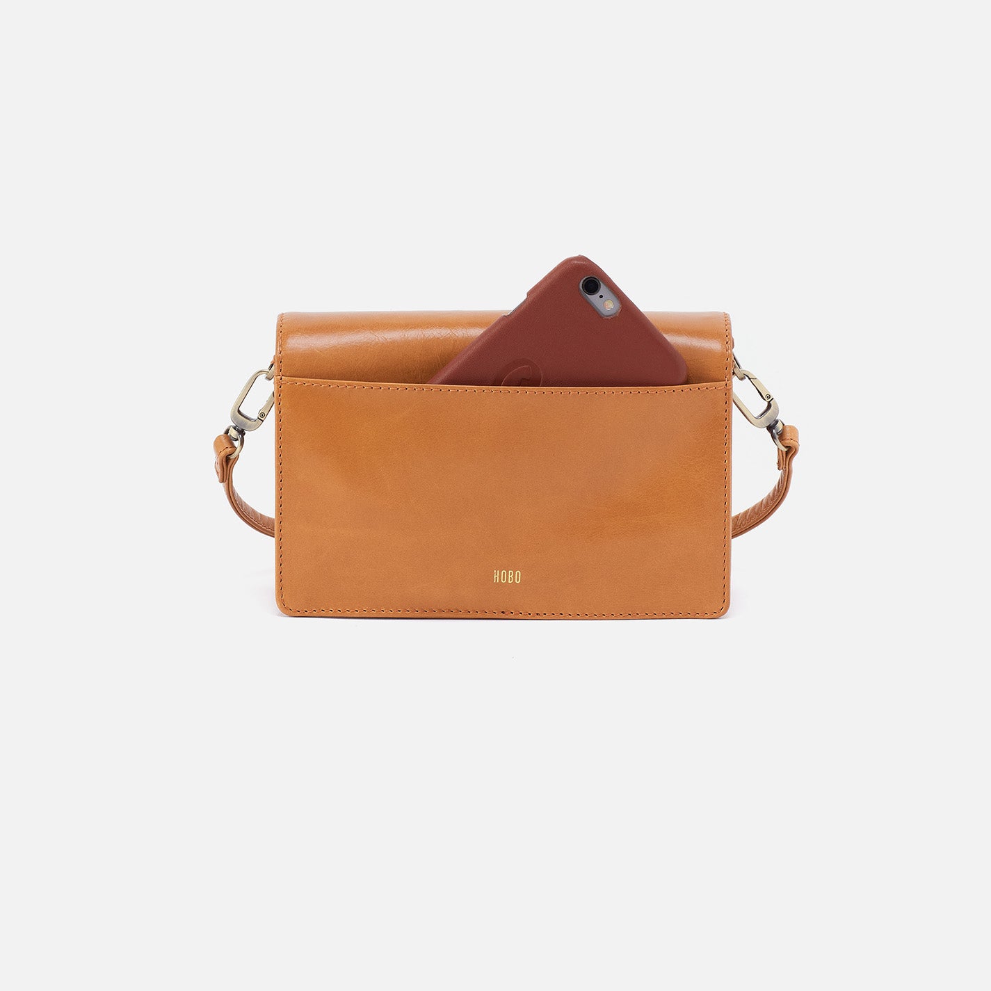Jill Crossbody In Polished Leather - Natural - Image 5
