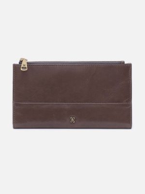 Jill Large Bifold Wallet in Polished Leather - Hearthstone