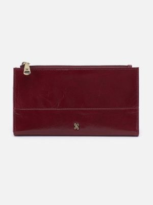 Jill Large Bifold Wallet in Polished Leather - Saddleberry
