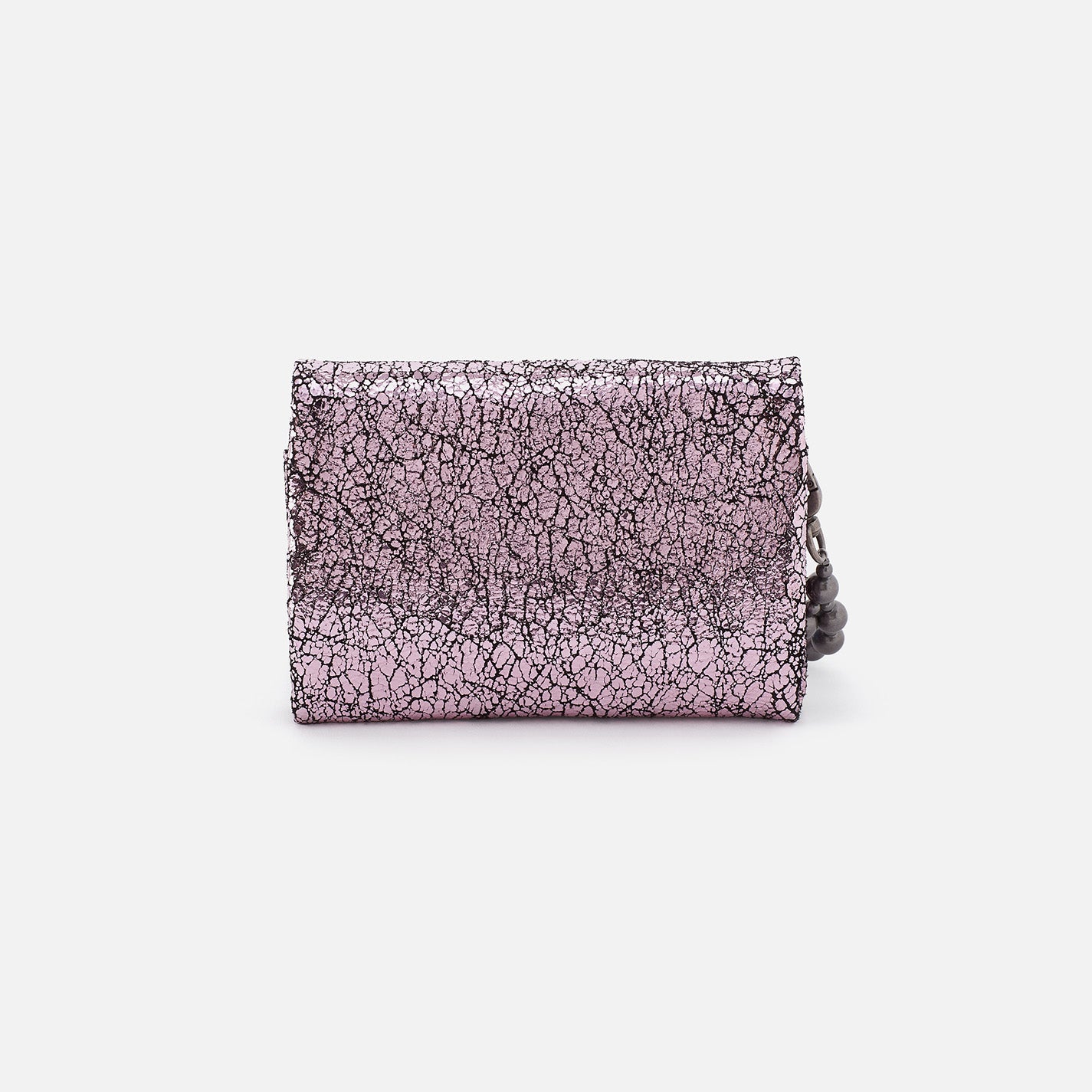 Ross Bead Wristlet In Metallic Leather - Blush Crackle - Image 5
