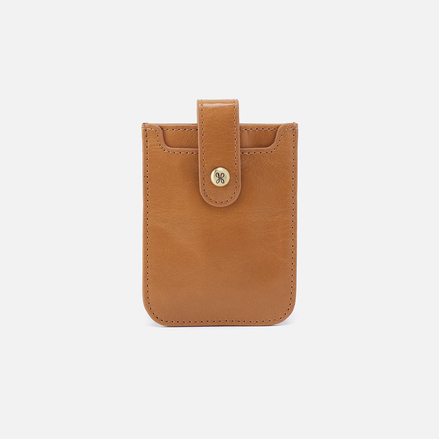 Dunn Card Case In Polished Leather - Natural