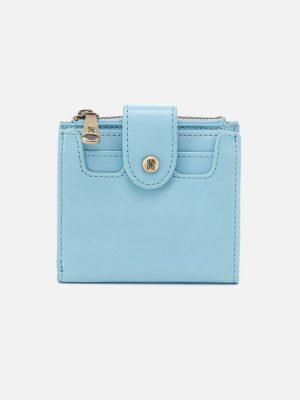 Dunn Mini Wallet In Polished Leather - Stratosphere