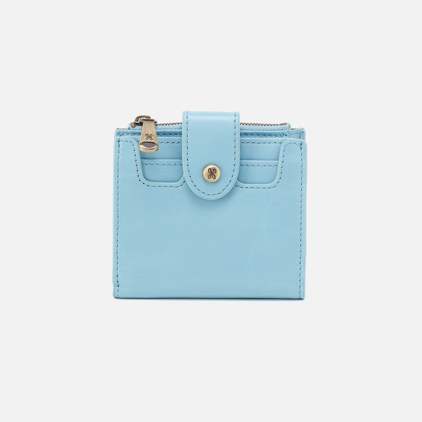 Dunn Mini Wallet In Polished Leather - Stratosphere