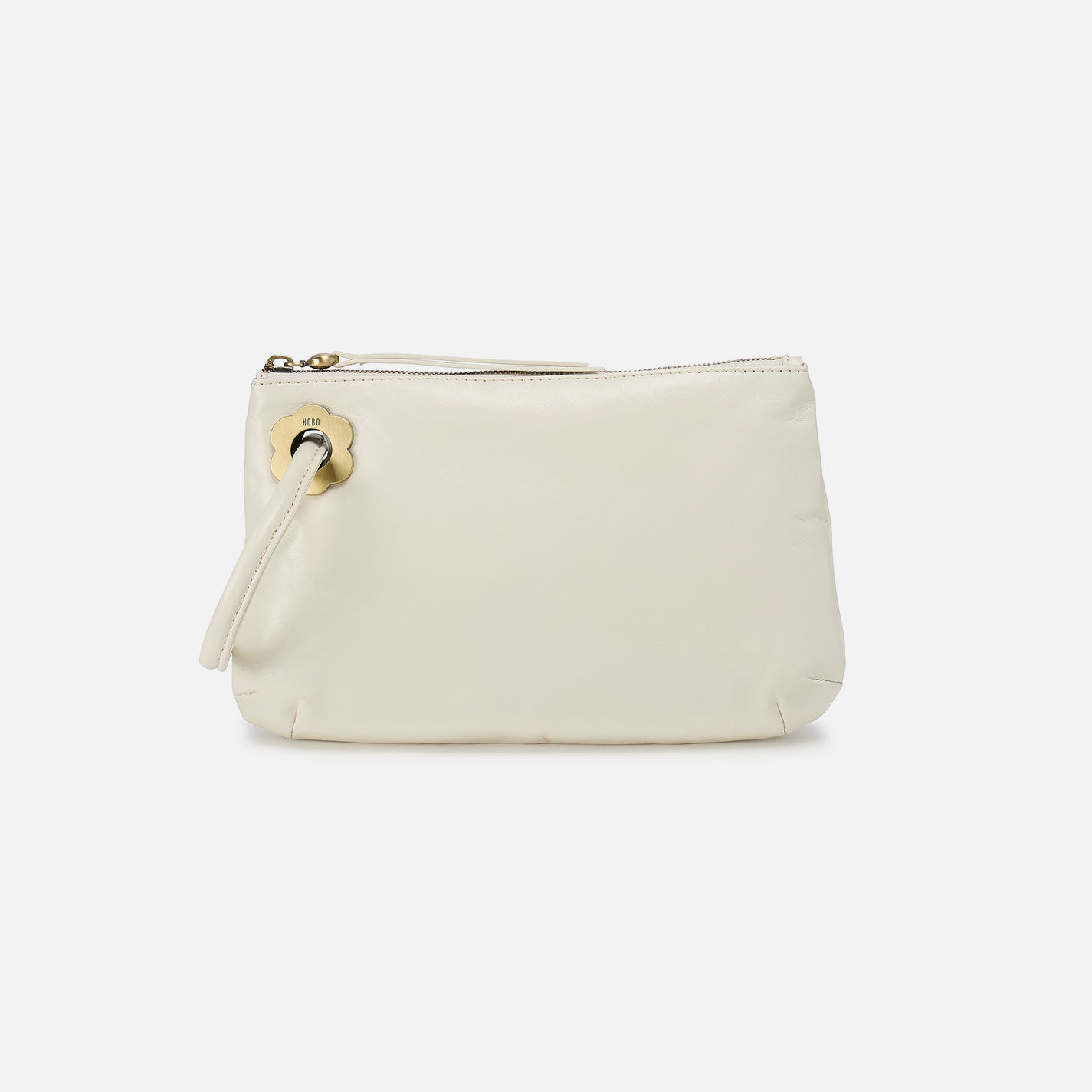 Daisy Daze Large Wristlet In Polished Leather - Lily