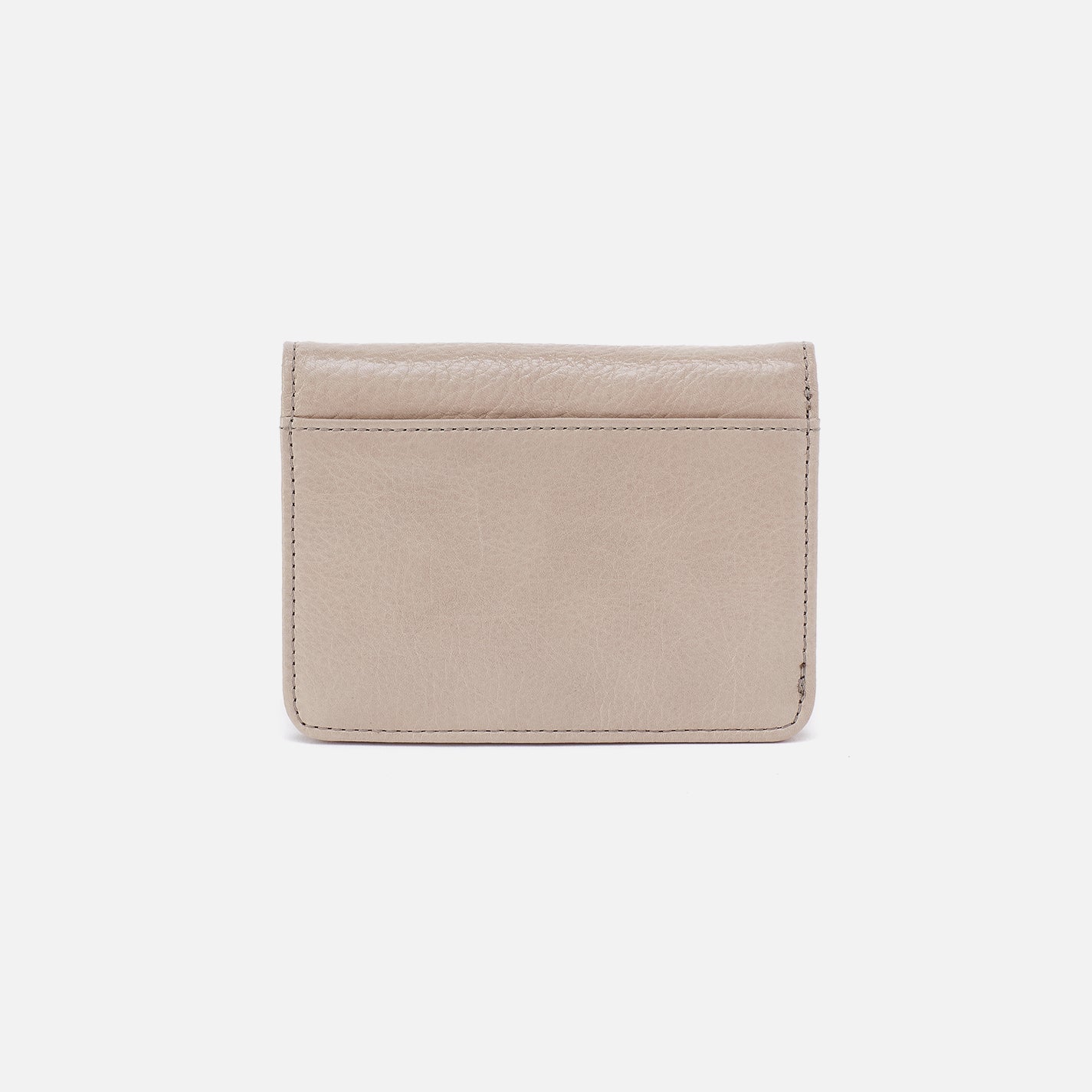 Jill Bifold Wallet in Aniline Gloss Leather - Stone Gloss - Image 3