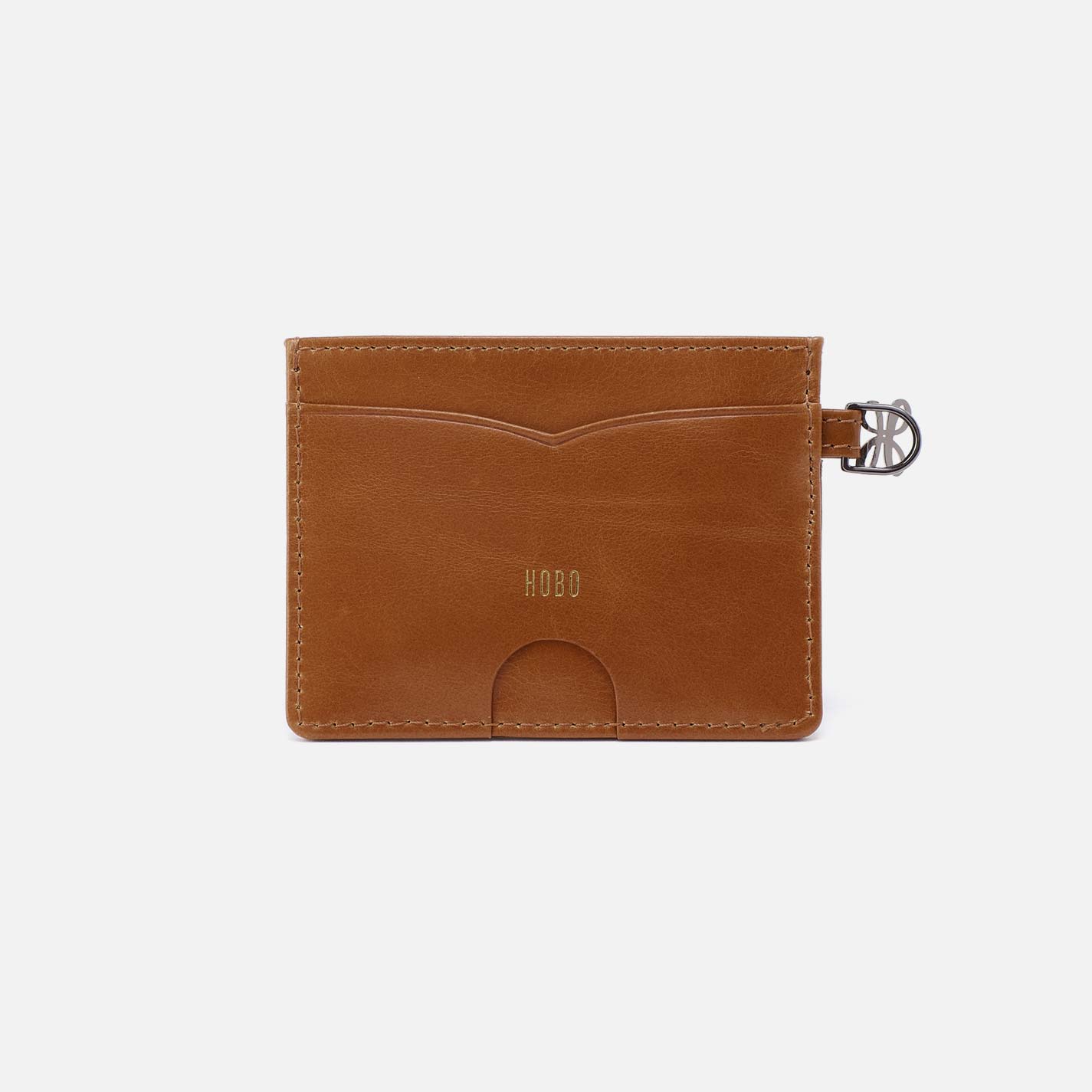 Charmed Card Case in Polished Leather - Truffle - Image 3