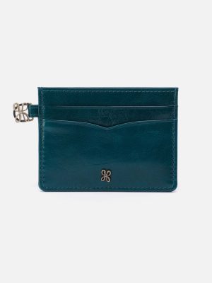 Charmed Card Case in Polished Leather - Wild Bluegrass