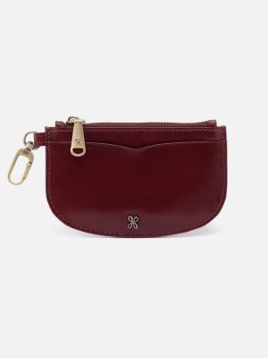 Luna Card Pouch in Polished Leather - Saddleberry