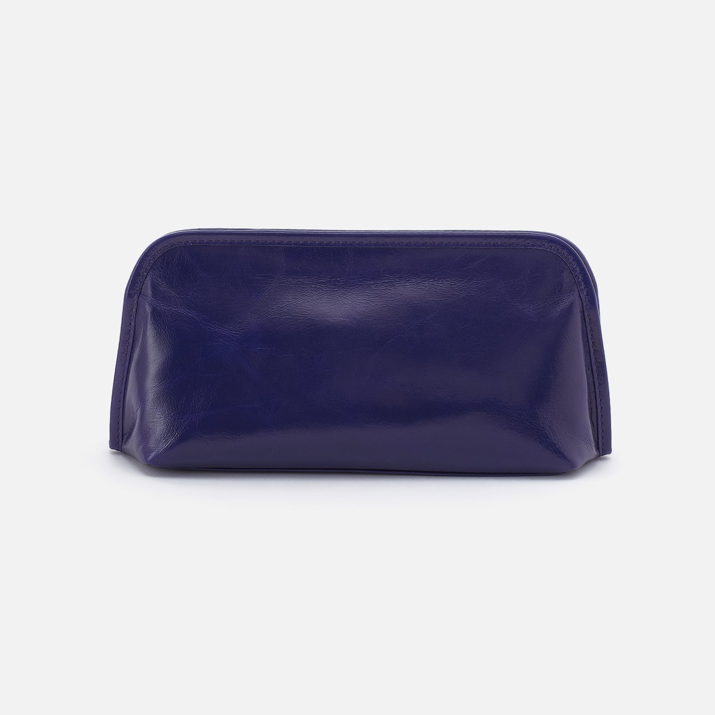 Beauty Brush Case in Polished Leather - Winter Violet