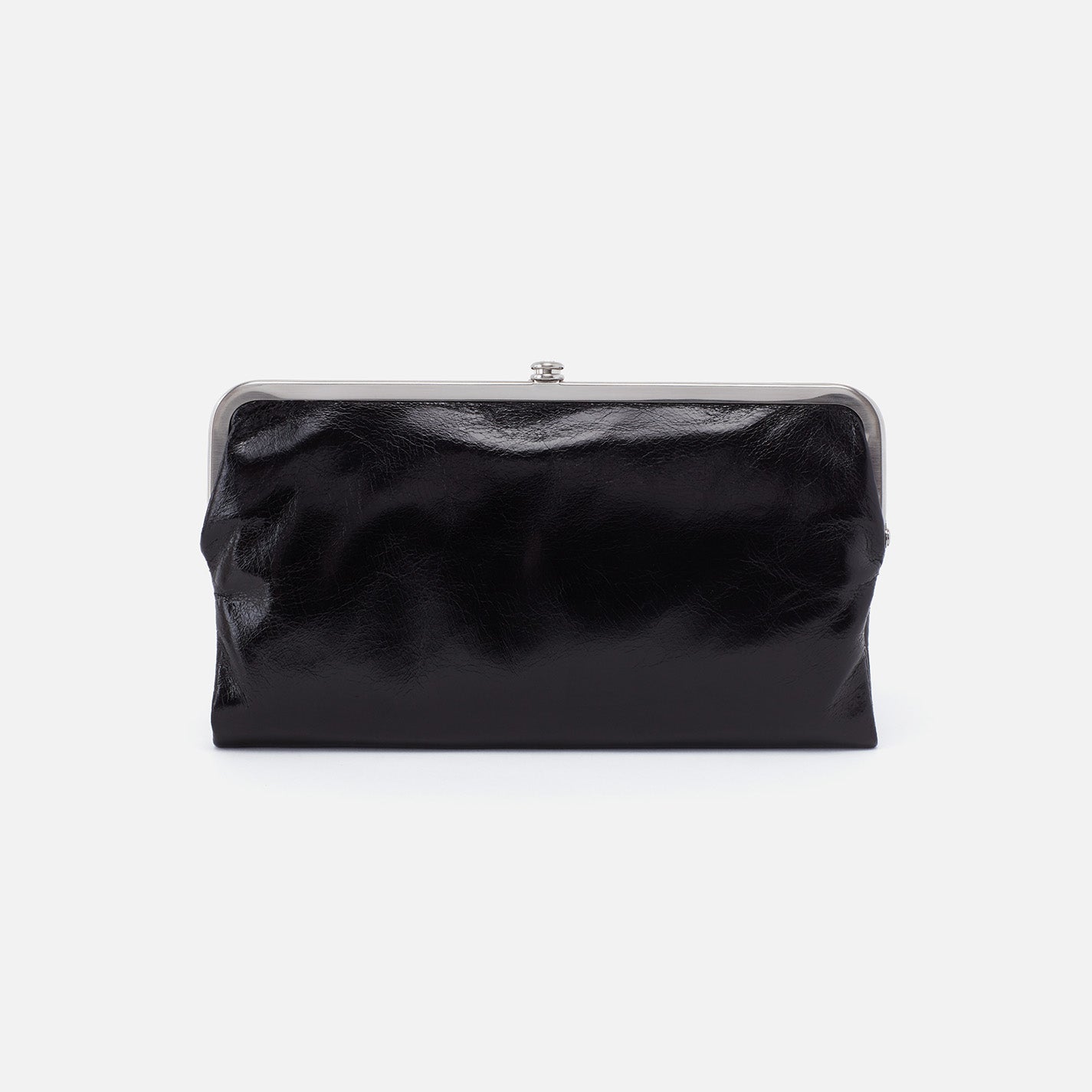 Lauren Clutch-Wallet in Polished Leather - Black - Image 6