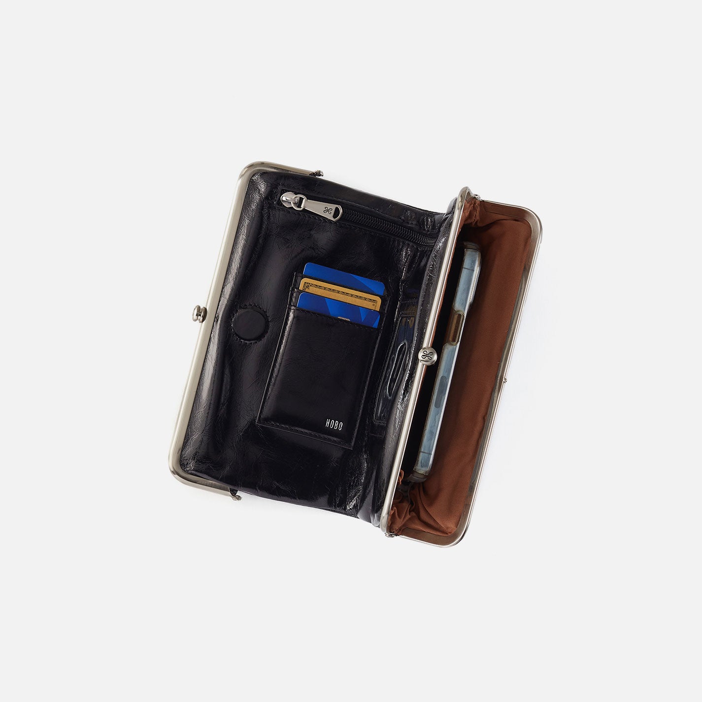 Lauren Clutch-Wallet In Polished Leather - Grenadine - Image 4