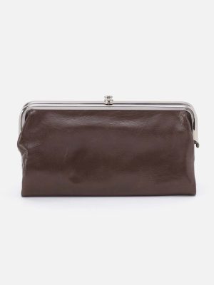 Lauren Clutch-Wallet in Polished Leather - Hearthstone