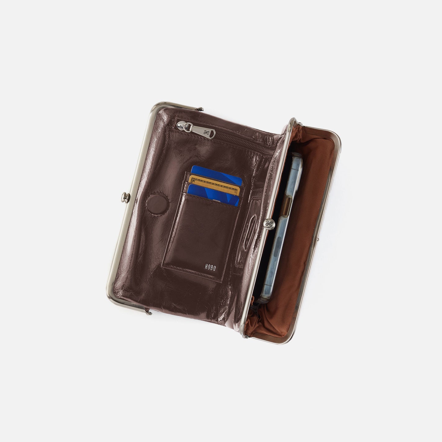 Lauren Clutch-Wallet in Polished Leather - Hearthstone - Image 4