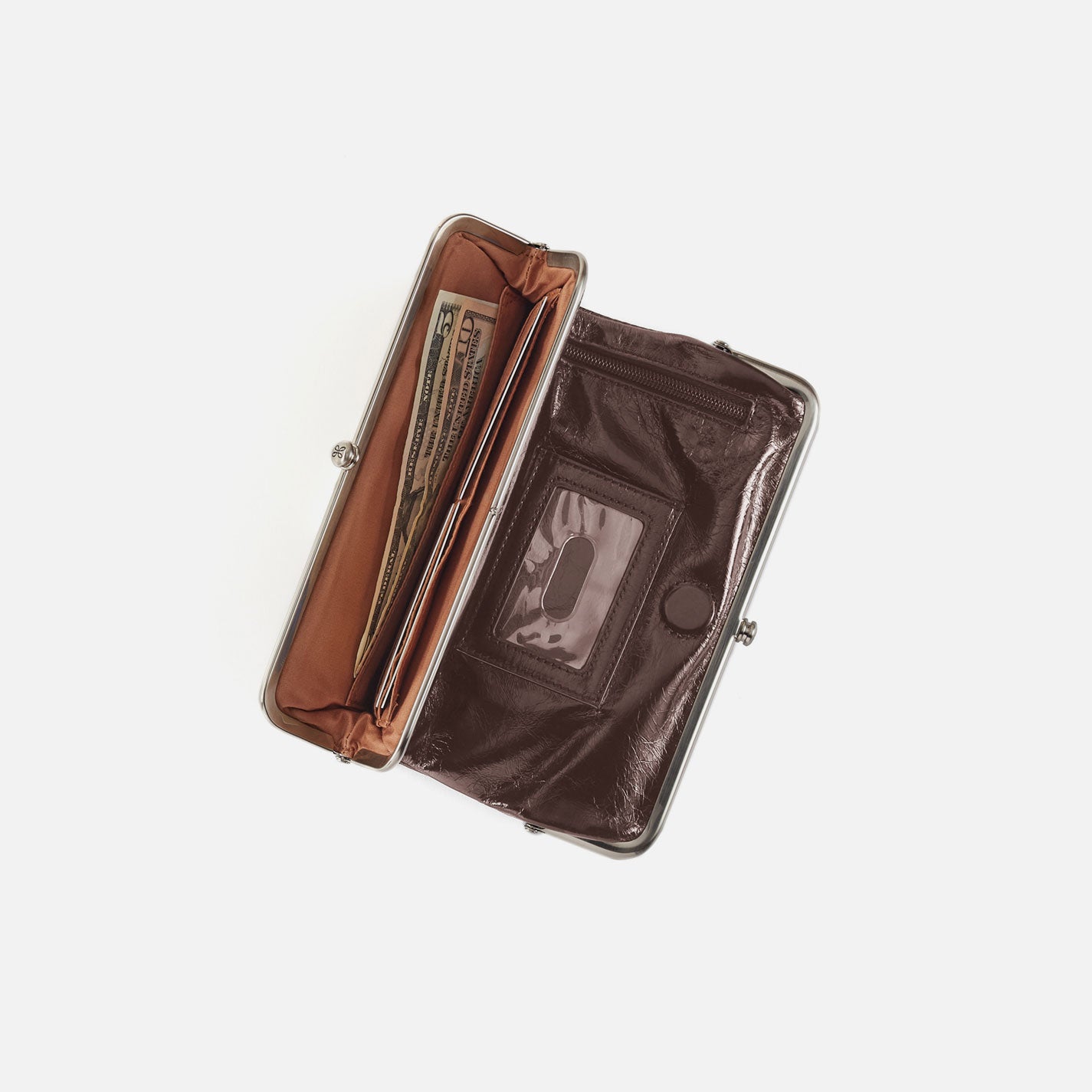 Lauren Clutch-Wallet in Polished Leather - Hearthstone - Image 5