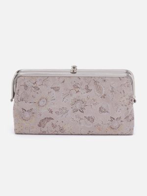 Lauren Clutch-Wallet in Printed Leather - Mystic Bloom