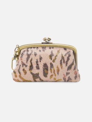 Cheer Frame Pouch In Printed Leather - Summer Safari